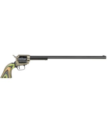 Heritage Mfg RR22CH16 Rough Rider22 LR 6 Shot 16" Black Black Cylinder &amp; Cylinder, Simulated Case Hardened Zamak Frame, Camo Laminate Grips