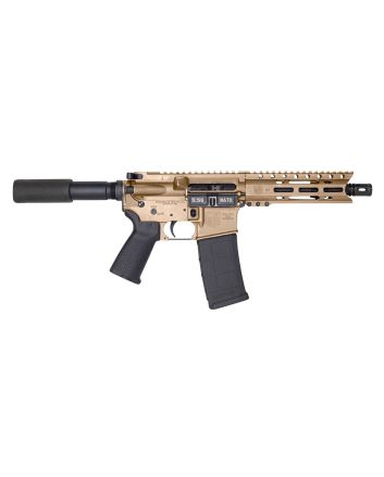 Diamondback DB1912K061 DB15 AR Pistol Carbine Length 5.56x45mm NATO 30+1 7" Heavy Barrel w/A2 Flash Hider, 6" M-Lok Handguard, Flat Dark Earth Buffer Tube Foam Pad Stock, Magpul MOE Grip