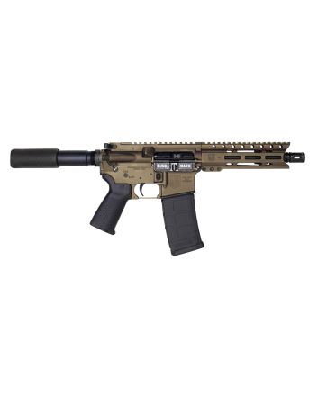 Diamondback DB1912K071 DB155.56x45mm NATO 30+1 7" Black Nitride Threaded Barrel, M-LOK Handguard, Midnight Bronze Aluminum Picatinny Rail Receiver, Black Buffer Tube, Black Magpul Grip, Right Hand