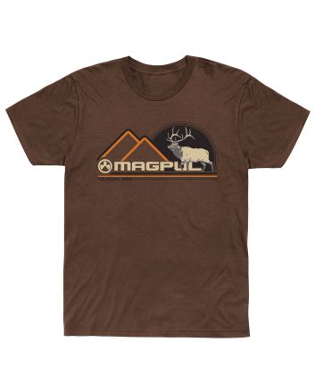 Magpul MAG1234-203-S WapitiBrown Heather Cotton/Polyester Short Sleeve Small