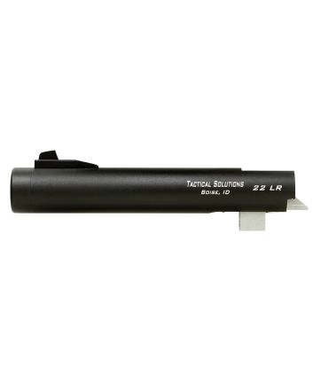 Tactical Solutions TL55TEMBNF Trail-Lite Barrel 22 LR 5.50" Black Matte Finish 6061-T6 Aluminum Material with Threading &amp; Fiber Optic Front Sight for Browning Buck Mark