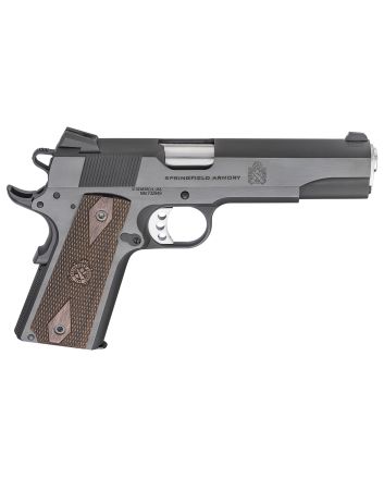 Springfield Armory PX9420 1911 Garrison 45 ACP 7+1, 5" Stainless Match Grade Steel Barrel, Salt Blued Serrated Carbon Steel Slide, Blued Steel Frame w/Beavertail, Thin-Line Wood Grip