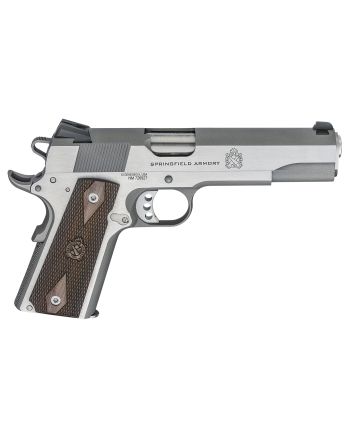 Springfield Armory PX9420S 1911 Garrison 45 ACP 7+1 5" Stainless Match Grade Steel Barrel, Serrated Stainless Steel Slide, Stainless Steel Frame w/Beavertail, Thin-Line Wood Grip