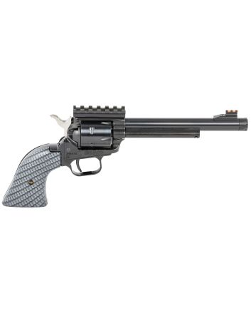 Heritage Mfg RR22B6TH Rough Rider Tactical Cowboy 22 LR 6 Shot 6.50" Black Steel/Threaded Barrel, Black Cylinder, Steel Frame w/Picatinny Rail, Carbon Fiber Grips