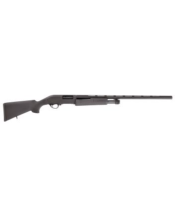 Escort HEFH12280501 Field HunterFull Size 12 Gauge Pump 3" 4+1 28" Black Chrome Vent Rib Barrel, Black Anodized Grooved Aluminum Receiver, Fixed Black Synthetic Stock, Right Hand