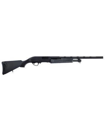Escort HEFH2022051Y Field HunterYouth 20 Gauge Pump 3" 4+1 22" Black Chrome Vent Rib Barrel, Black Anodized Grooved Aluminum Receiver, Fixed Black Synthetic Stock, Right Hand