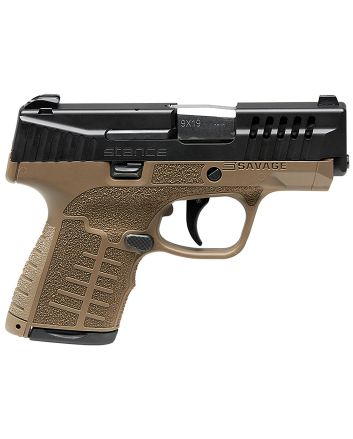 Savage Arms 67007 Stance9mm Luger 8+1 3.20" Stainless Steel Barrel, Black Nitride Ported/Serrated Steel Slide, Flat Dark Earth Polymer Frame, Interchangeable Backstrap Grip, Ambidextrous