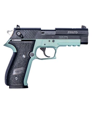 GSG GERG2210FFM FireFly22 LR 10+1 4" Black Serrated Slide, Mint Zinc Alloy w/Accessory Rail Frame, Black Polymer Grip
