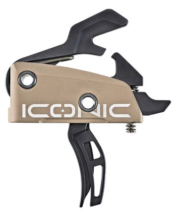 Rise Armament T22FDE IconicTwo-Stage Curved Trigger with 2 lbs Draw Weight &amp; Flat Dark Earth Finish for AR-15, AR-10
