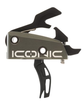 Rise Armament T22GRN IconicTwo-Stage Curved Trigger with 2 lbs Draw Weight &amp; Green Finish for AR-15, AR-10