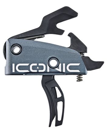 Rise Armament T22GRY IconicTwo-Stage Curved Trigger with 2 lbs Draw Weight &amp; Graphite Gray Finish for AR-15,AR-10