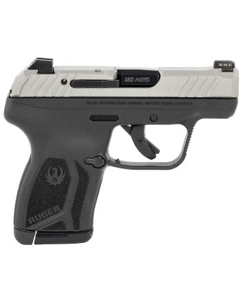 Ruger 13720 LCP Max Exclusive Configuration Compact Frame 380 ACP 10+1 2.80" Black Oxide Barrel, Savage Cerakote Serrated Steel Slide, Black Polymer Frame, Black Nylon Grip