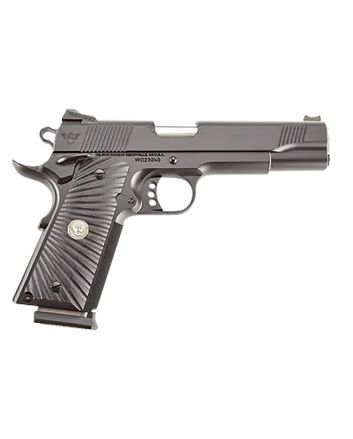 Wilson Combat CQBFS45A 1911 CQB Full Size Frame 45 ACP 8+1 5" Match Grade Barrel, Black Serrated Carbon Steel Slide, Black Armor-Tuff Carbon Steel Frame w/Beavertail, Black G10 Starburst Grip