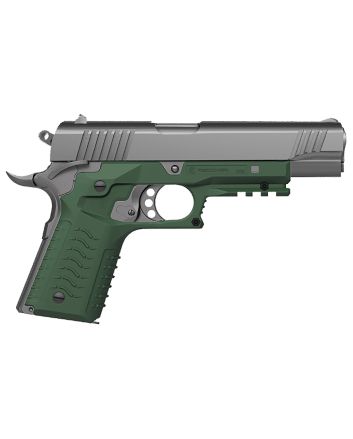Recover Tactical CC3H-03 Grip &amp; Rail SystemOD Green Polymer Picatinny for Standard Frame 1911