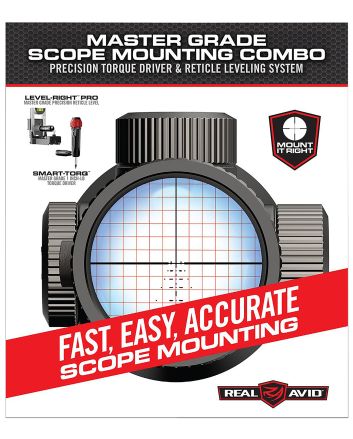 Real Avid AVMSMK Master Grade Scope Mounting Combo Includes Torque Driver and Reticle Leveling System
