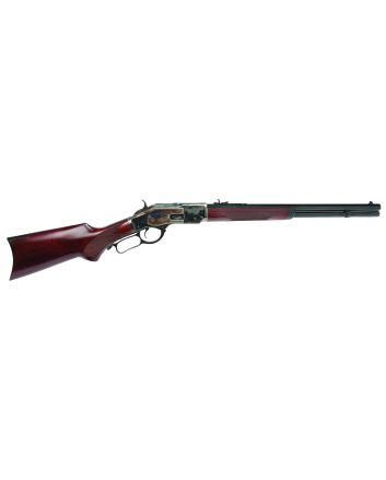 Cimarron CA204 1873 Short Deluxe Full Size 45 Colt (LC) 10+1, 20" Blued Octagon Steel Barrel, Color Case Hardened Steel Receiver, Walnut Fixed Pistol Grip Stock, Right Hand
