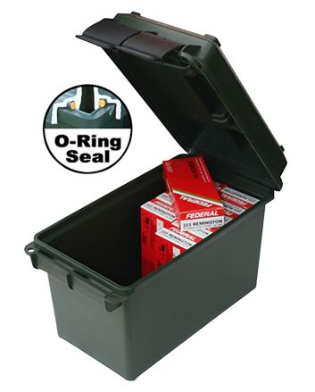 MTM Case-Gard AC50C40 Ammo Can50Cal Rifle Black Polypropylene
