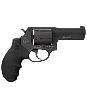 Taurus 260531NS 605SA/DA 38 Speical +P or 357 Mag 5 Shot 3" Barrel, Overall Matte Black Finish Stainless Steel, Finger Grooved Black Hogue Rubber Grip, Night Front Sight