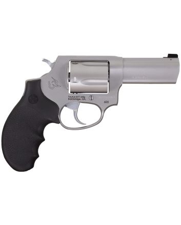 Taurus 260539NS Defender 605SA/DA 38 Special +P or 357 Mag 5 Shot 3" Barrel, Overall Matte Finish Stainless Steel, Finger Grooved Black Hogue Rubber Grip, Night Front Sight