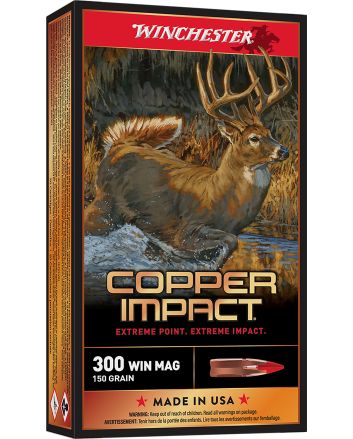 Winchester Ammo X300CLF Copper Impact300WinMag 150gr Copper Extreme Point Lead Free 20 Per Box/10 Case