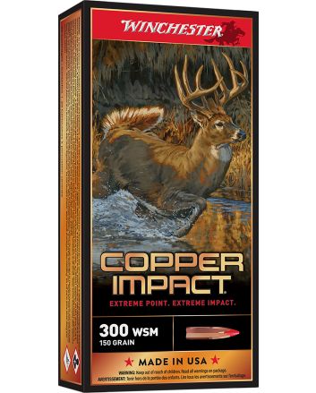 Winchester Ammo X300SCLF Copper Impact300WSM 150gr Copper Extreme Point Lead Free 20 Per Box/10 Case