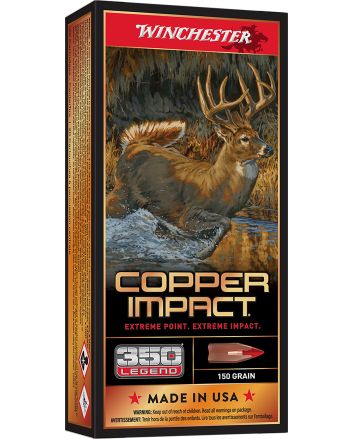 Winchester Ammo X350CLF Copper Impact350Legend 150gr Copper Extreme Point Lead Free 20 Per Box/10 Case