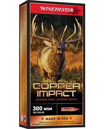 Winchester Ammo X300SCLF2 Copper Impact300WSM 180gr Copper Extreme Point Lead Free 20 Per Box/10 Case
