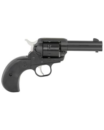 Ruger 2015 Wrangler22 LR 6 Shot 3.75" Black Cerakote Steel Barrel, Black Cerakote Aluminum Frame, Black Cerakote Cylinder, Black Birdshead Grip, Exposed Hammer