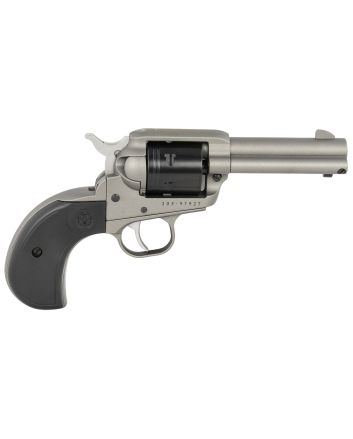 Ruger 2016 Wrangler22 LR 6 Shot 3.75" Silver Cerakote Steel Barrel, Silver Cerakote Aluminum Frame, Black Cerakote Cylinder, Black Birdshead Grip, Exposed Hammer
