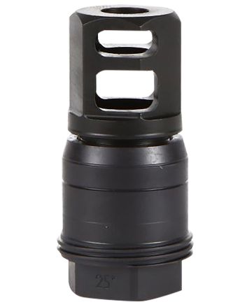 Sig Sauer SL55612X2825DEGM Clutch-Lok QD Muzzle Brake Black Stainless Steel with 1/2" 28 tpi Threads for 5.56mm 25 Degree Taper