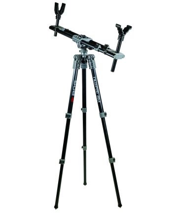 Bog-Pod 1100473 Fieldpod Max Tripod with Black Finish, Spike Feet, Carry Strap, Bubble Level, Independent Leg Adjustment &amp; 20-48" Vertical Adjustment