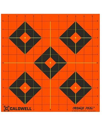 Caldwell 1166104 Orange PeelSelf-Adhesive Paper Black/Orange12" Diamond 5 Pack