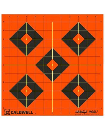 Caldwell 1166105 Orange PeelSelf-Adhesive Paper Black/Orange 12" Diamond 25 Pack