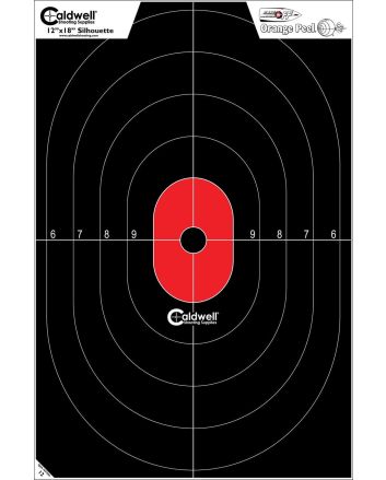 Caldwell 1175522 Center MassSilhouette Paper Black/Red 8 Pack