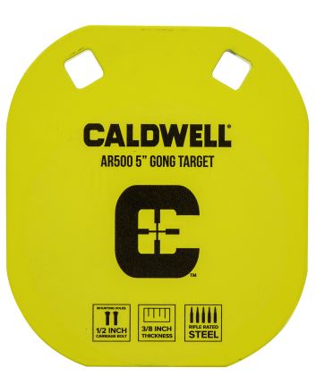 Caldwell 1116700 Gong5" Yellow AR500 Steel 0.38" Thick Hanging