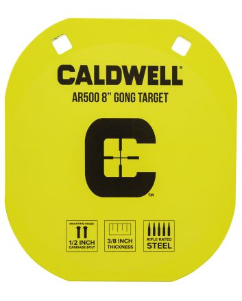 Caldwell 1116703 Gong8" Yellow AR500 Steel 0.38" Thick Hanging