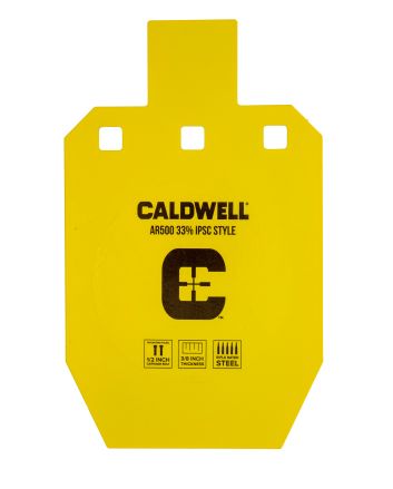 Caldwell 1116697 CYellow Powder Coat AR500 Steel 10" L x 6.1" W x 0.4" D 33% Hanging