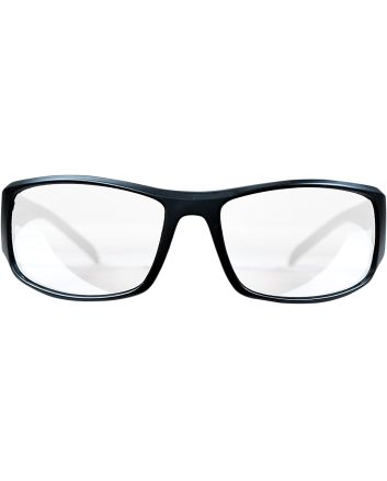 M&amp;P Accessories 110168 Thunderbolt Shooting Glasses Full Size Clear Mirror Lens Black Frame