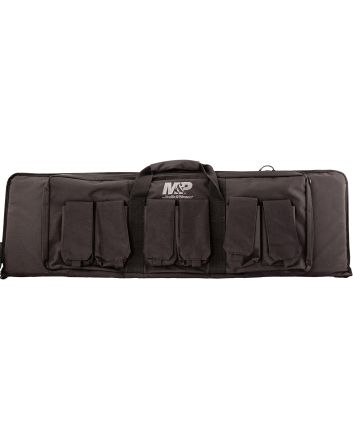 M&amp;P Accessories 110025 Pro Tac Gun Case 42" Black Nylon w/ Full Length External Pocket &amp; 6 Magazine Pouches