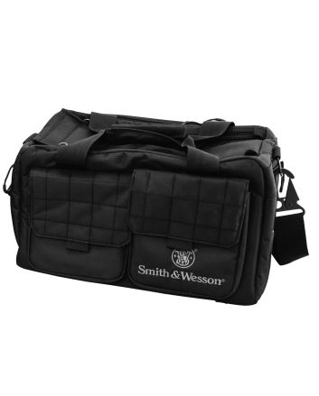 M&amp;P Accessories 110013 RecruitBlack Nylon Two Interior Pockets &amp; Magazine Pouches Large Exterior Pockets Rubber Foot Skids Includes Padded Carrying Strap