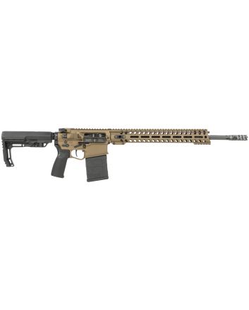 Patriot Ordnance Factory 01807 Revolution Gen4 Direct Impingement 308 Win 20+1 18.50" Match Grade Barrel, Burnt Bronze Receiver, Adjustable Black Stock &amp; Black MFT Grip Ambidextrous