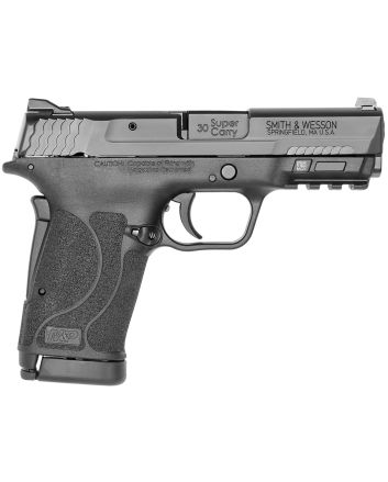 Smith &amp; Wesson 13459 M&amp;P M2.0 Shield EZ Micro-Compact Frame 30 Super Carry 10+1, 3.67" Black Armornite Stainless Steel Barrel &amp; Serrated Slide, Matte Black Polymer Frame w/Picatinny Rail, Grip Safety