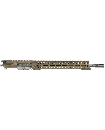 Patriot Ordnance FactoryMinuteman Complete Upper 5.56x45mm NATO 16.50" Black Nitride Barrel Aluminum Patriot Brown Receiver 14.50" M-LOK Handguard Lo Pro DI Gas Block (Mid Length)