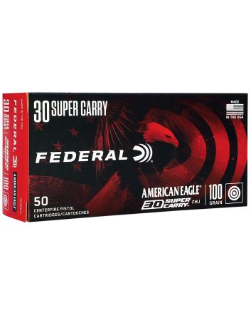 Federal AE30SCA American Eagle Handgun 30Super Carry 100gr Full Metal Jacket 50 Per Box/20 Case