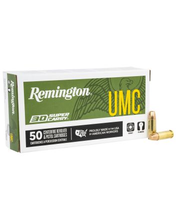 Remington Ammunition R20015 UMC30SuperCarry 100gr Full Metal Jacket 50 Per Box/20 Case