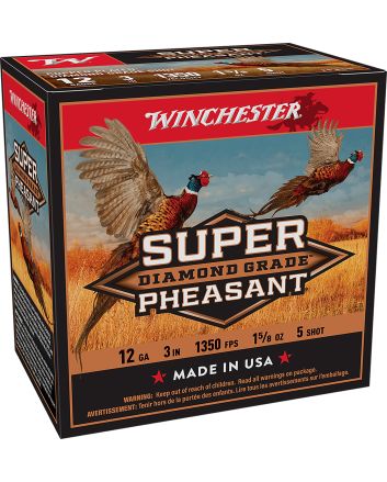 Winchester Ammo SPDG1235 Super Pheasant Diamond Grade 12Gauge 3" 1 5/8oz 5Shot 25 Per Box/10 Case
