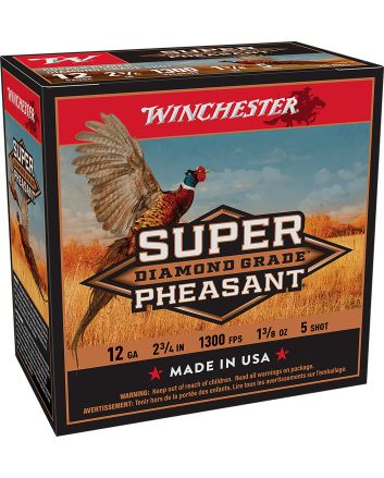 Winchester Ammo SPDG125 Super Pheasant Diamond Grade 12Gauge 2.75" 1 3/8oz 5Shot 25 Per Box/10 Case
