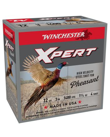 Winchester Ammo WEXP123H4 Xpert Pheasant Lead Free High Velocity 12Gauge 3" 1 1/4oz 4Shot 25 Per Box/10 Case