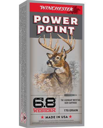Winchester Ammo X68W1 Power-Point6.8Western 170gr 20 Per Box/10 Case