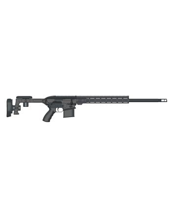 Bushmaster 0110001BLK BA30308 Win 10+1 24" Black Threaded Barrel, Black Hard Coat Anodized 14" M-LOK Handguard, Black Aluminum Folding Chassis Stock, AR Style Grip, Ambidextrous
